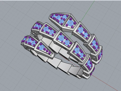 Serpenti ring model 933 3D Print Model