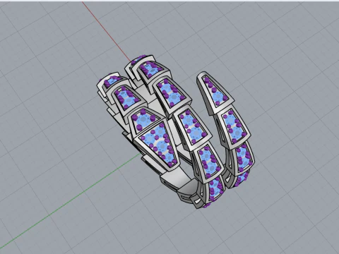 Serpenti ring model 933 3D Print Model