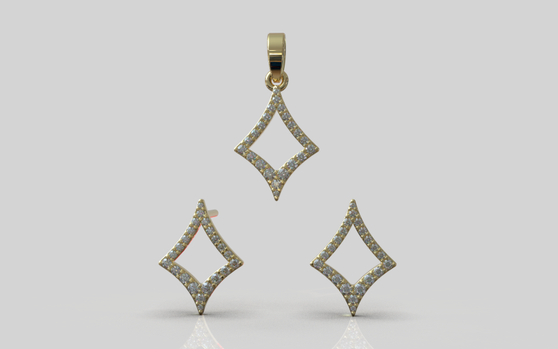 Stud earring model 932 3D Принт Модель .c4d .max .obj .3ds .fbx .stl .blend 
