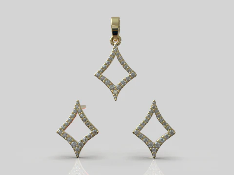 Stud earring model 932 3D Print Model