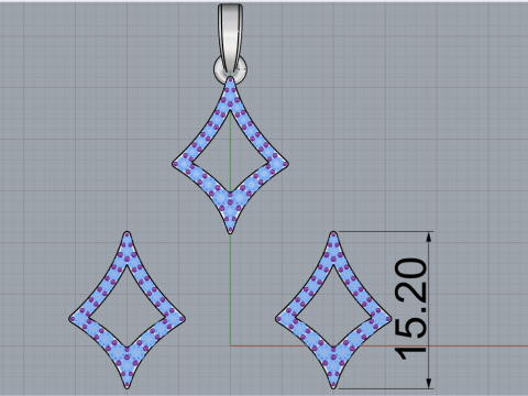 Stud earring model 932 3D Принт Модель