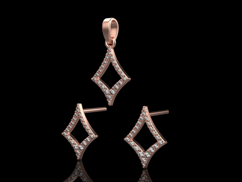 Stud earring model 932 3D Принт Модель