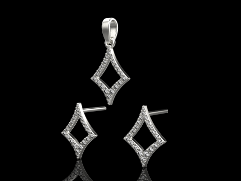 Stud earring model 932 3D Принт Модель
