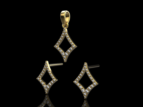 Stud earring model 932 3D Принт Модель