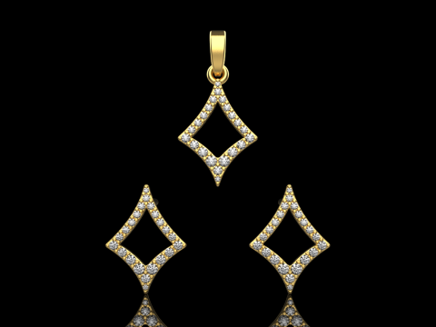 Stud earring model 932 3D Принт Модель