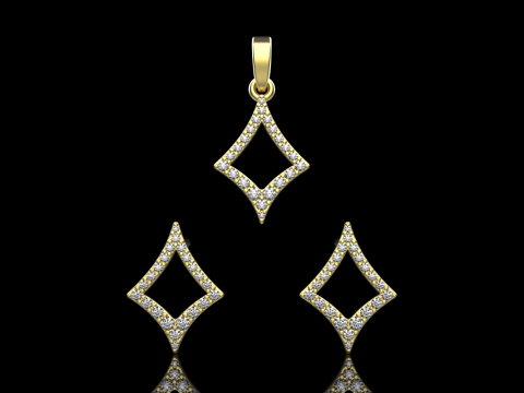 Stud earring model 932 3D Принт Модель