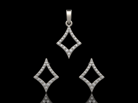 Stud earring model 932 3D Принт Модель