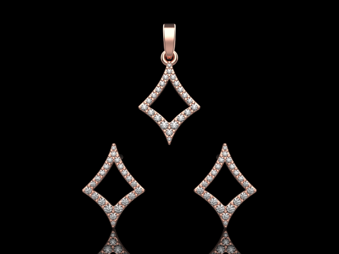 Stud earring model 932 3D Принт Модель