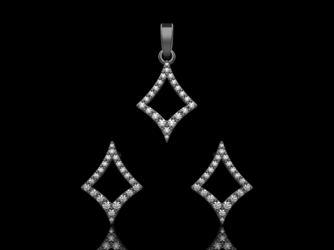 Stud earring model 932 3D Принт Модель