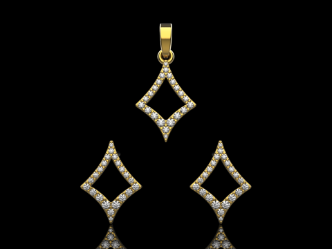 Stud earring model 932 3D Принт Модель