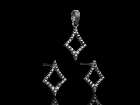 Stud earring model 932 3D Принт Модель