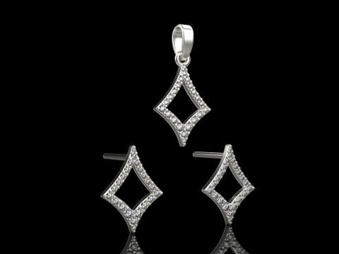 Stud earring model 932 3D Принт Модель