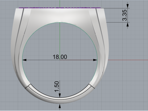 Signet ring model 931 3D प्रिंट मॉडल