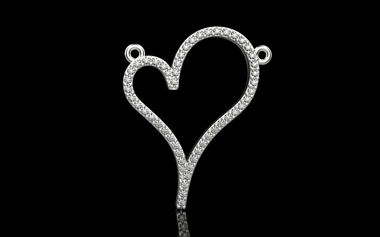 Heart pendant model 930 3D Print Model .c4d .max .obj .3ds .fbx .stl .blend