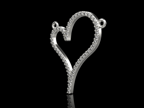Heart pendant model 930 Model do druku 3D