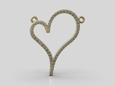 Heart pendant model 930 Model do druku 3D
