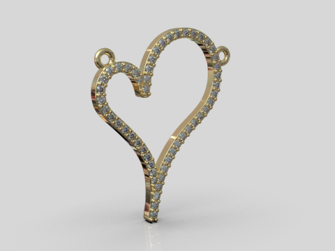 Heart pendant model 930 Model do druku 3D