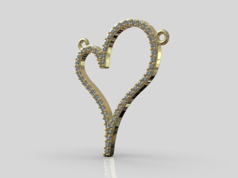 Heart pendant model 930 Model do druku 3D