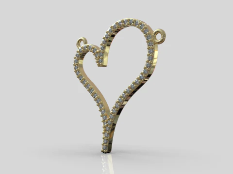 Heart pendant model 930 3D Print Model