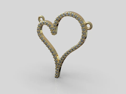 Heart pendant model 930 3D Print Model