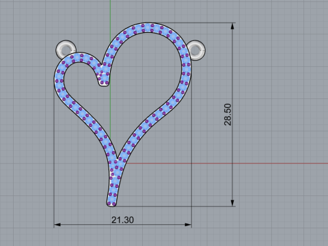 Heart pendant model 930 Model do druku 3D
