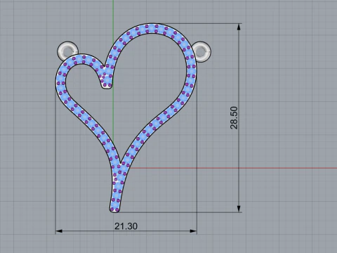 Heart pendant model 930 3D Print Model