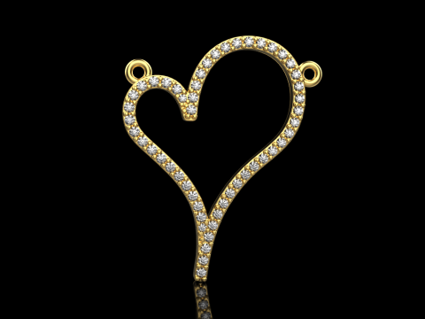 Heart pendant model 930 Model do druku 3D
