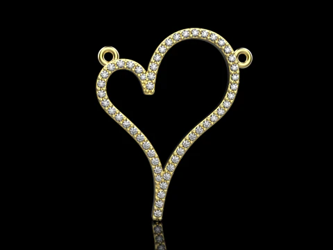 Heart pendant model 930 3D Print Model