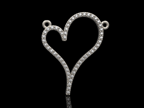 Heart pendant model 930 Model do druku 3D