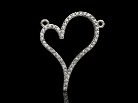 Heart pendant model 930 3D Print Model