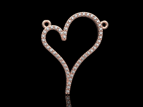 Heart pendant model 930 Model do druku 3D
