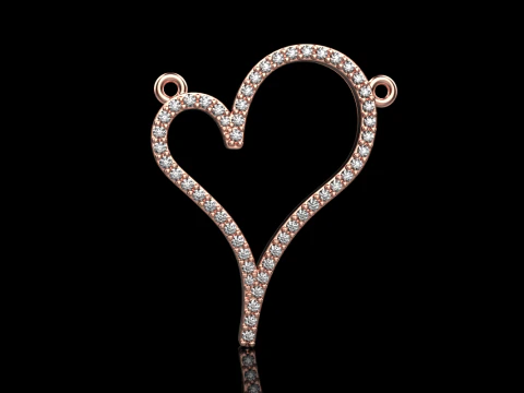 Heart pendant model 930 3D Print Model