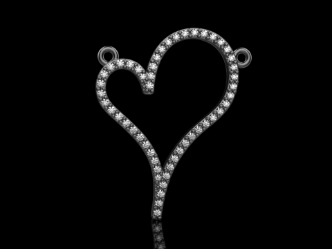 Heart pendant model 930 Model do druku 3D