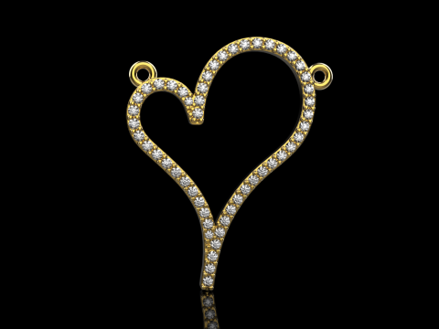 Heart pendant model 930 Model do druku 3D