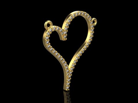 Heart pendant model 930 Model do druku 3D