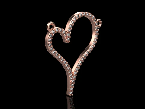 Heart pendant model 930 3D Print Model