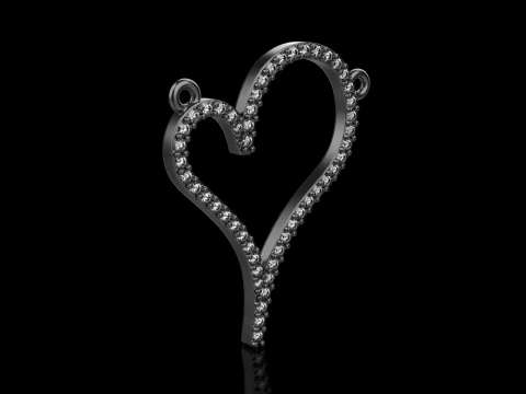 Heart pendant model 930 3D Print Model