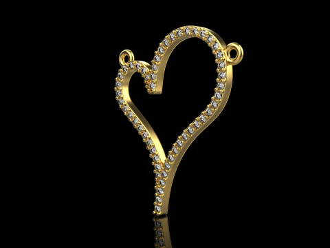 Heart pendant model 930 3D Print Model