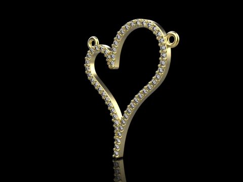 Heart pendant model 930 3D Print Model