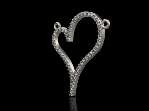 Heart pendant model 930 3D Print Model