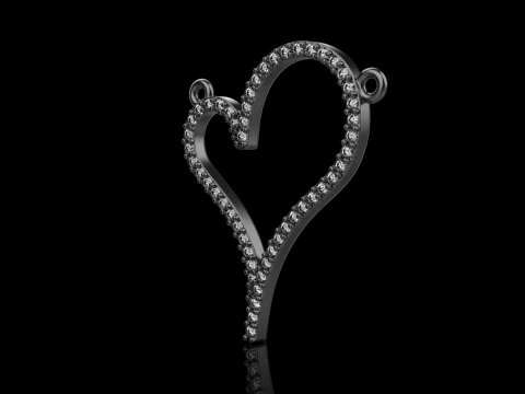Heart pendant model 930 3D Print Model