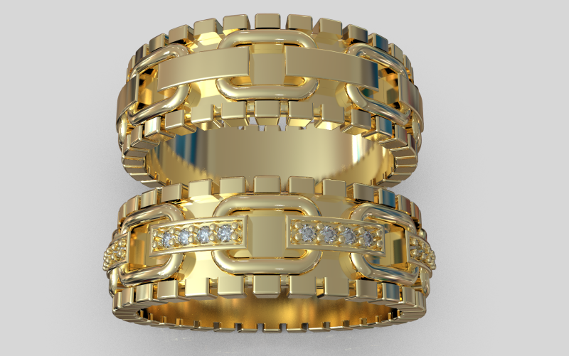 Wedding rings model 929 Modello di stampa 3D .c4d .max .obj .3ds .fbx .stl .blend