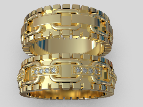 Wedding rings model 929 3D Print Model