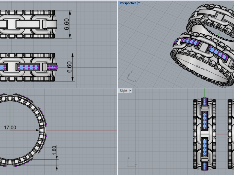 Wedding rings model 929 Modello di stampa 3D
