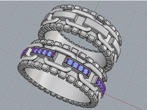 Wedding rings model 929 Modello di stampa 3D