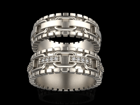 Wedding rings model 929 Modello di stampa 3D