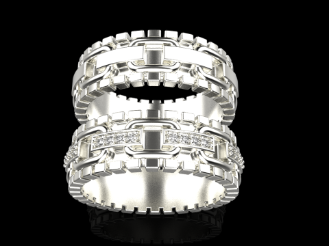 Wedding rings model 929 Modello di stampa 3D