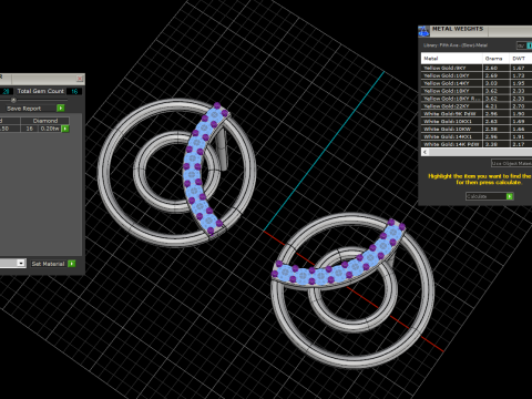 Stud earring model 919 3D Print Model