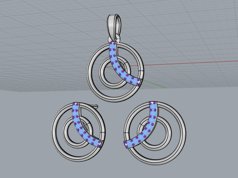 Stud earring model 919 3D Print Model