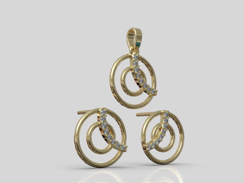 Stud earring model 919 3D Print Model